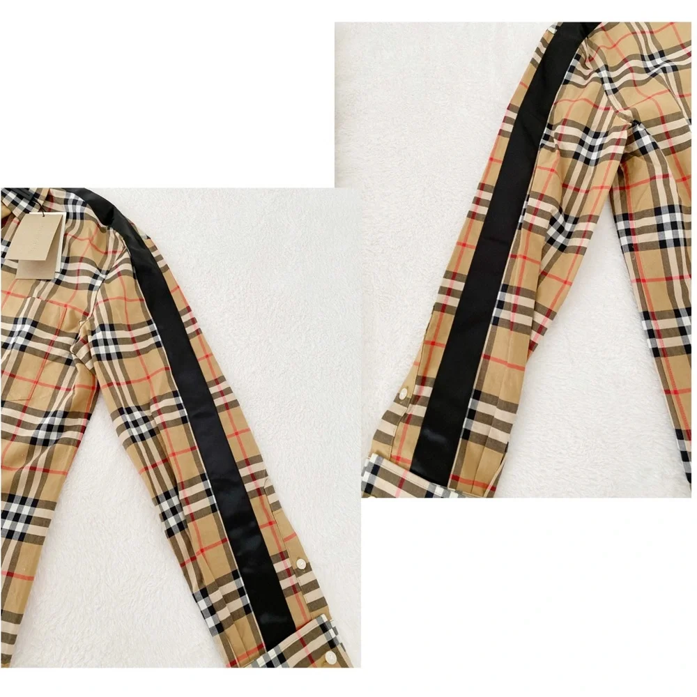 NWT Burberry Satin Stripe Vintage Check Shirt - Picture 6 of 16
